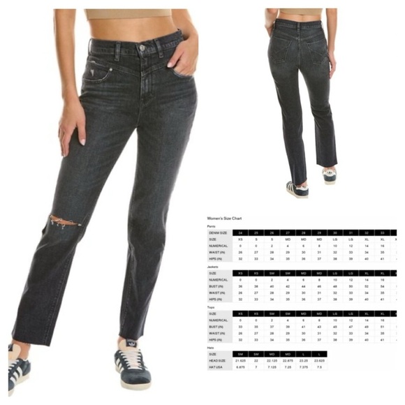 HUDSON Jeans womens Holly Washed Black High-Rise Straight Jean, 23, Black - Picture 5 of 10